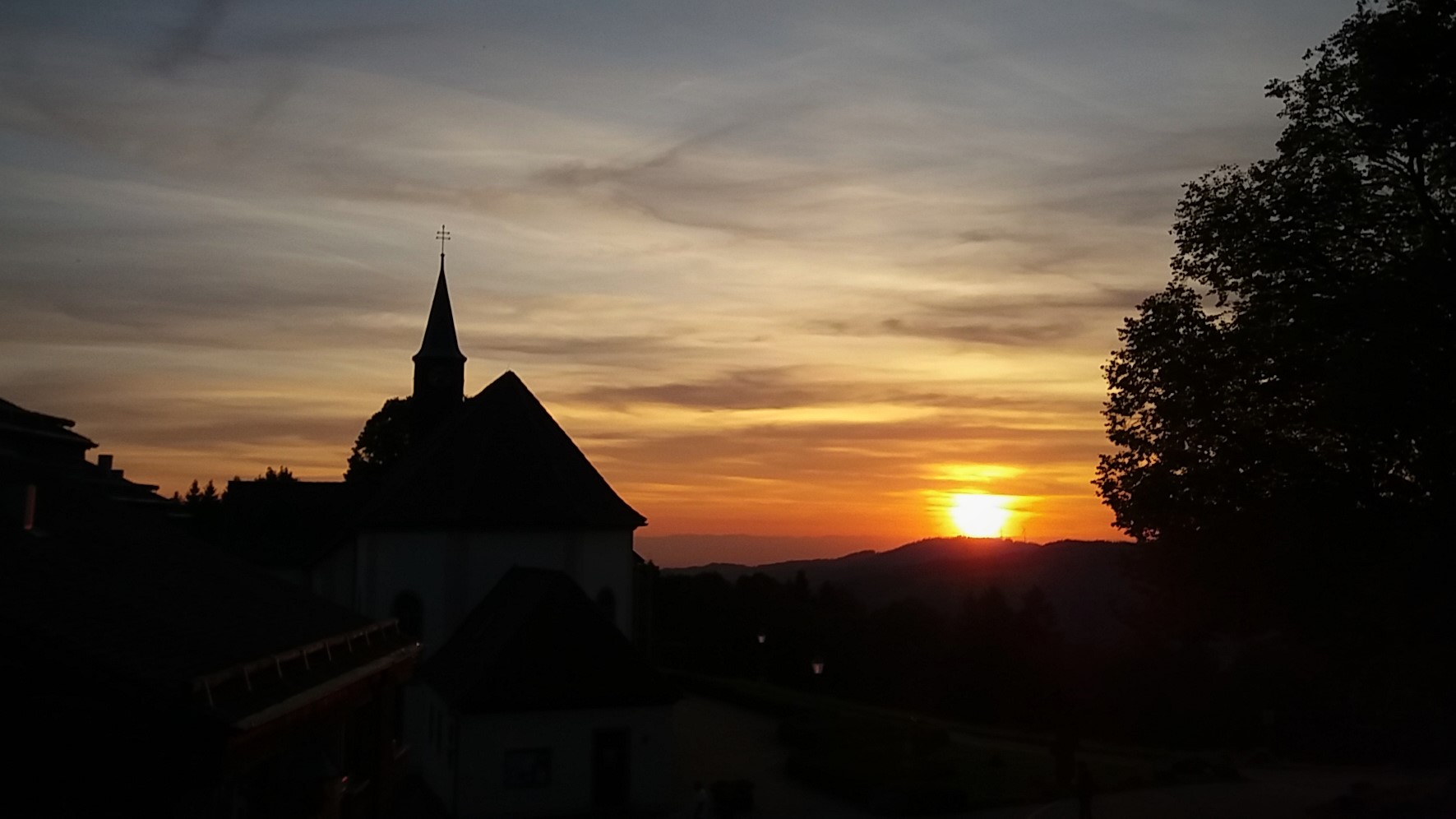 Lindenberg, Kapelle, Schwarzwald, Sonnenuntergang